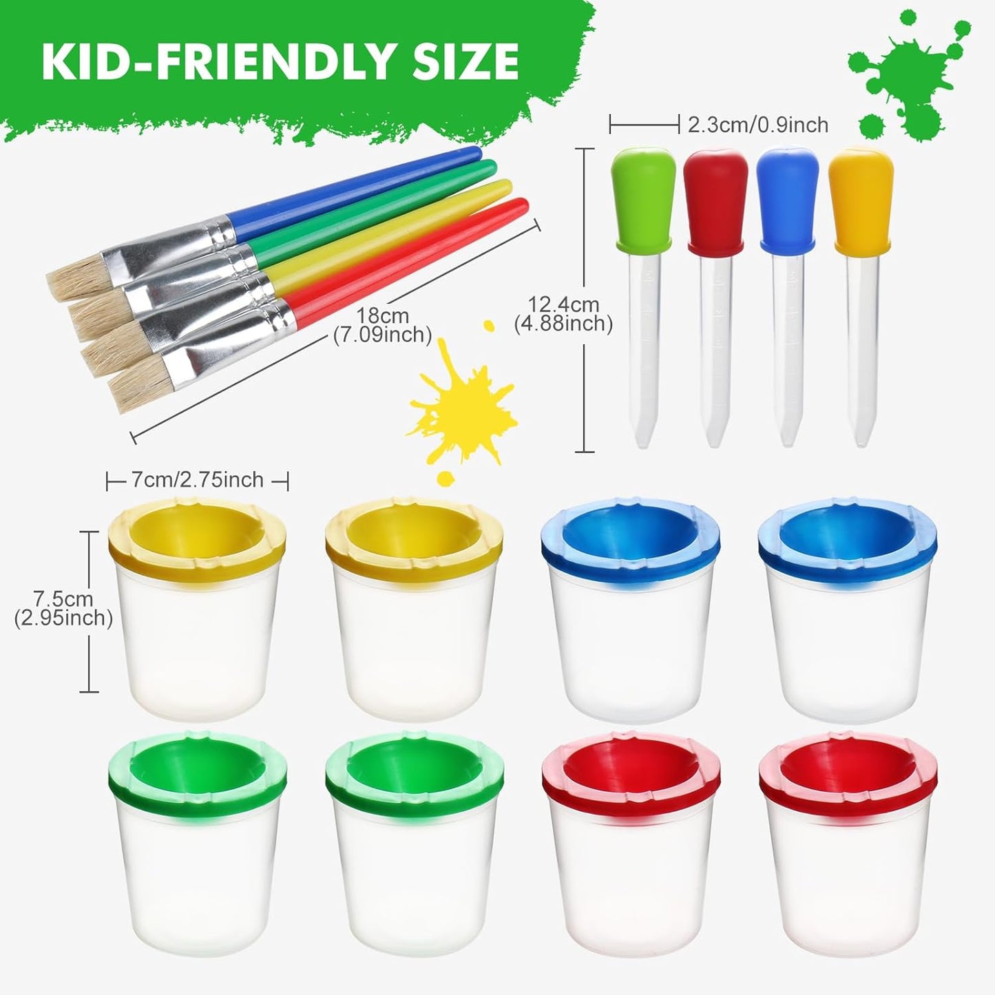 Color Science Test Tubes, Droppers for Kids, Plastic Test Tubes with Caps, Lab Tubes Science Experiments for Kids Age 4 5 6 7 8, Science Supplies Test Tube Holder for Little Scientist