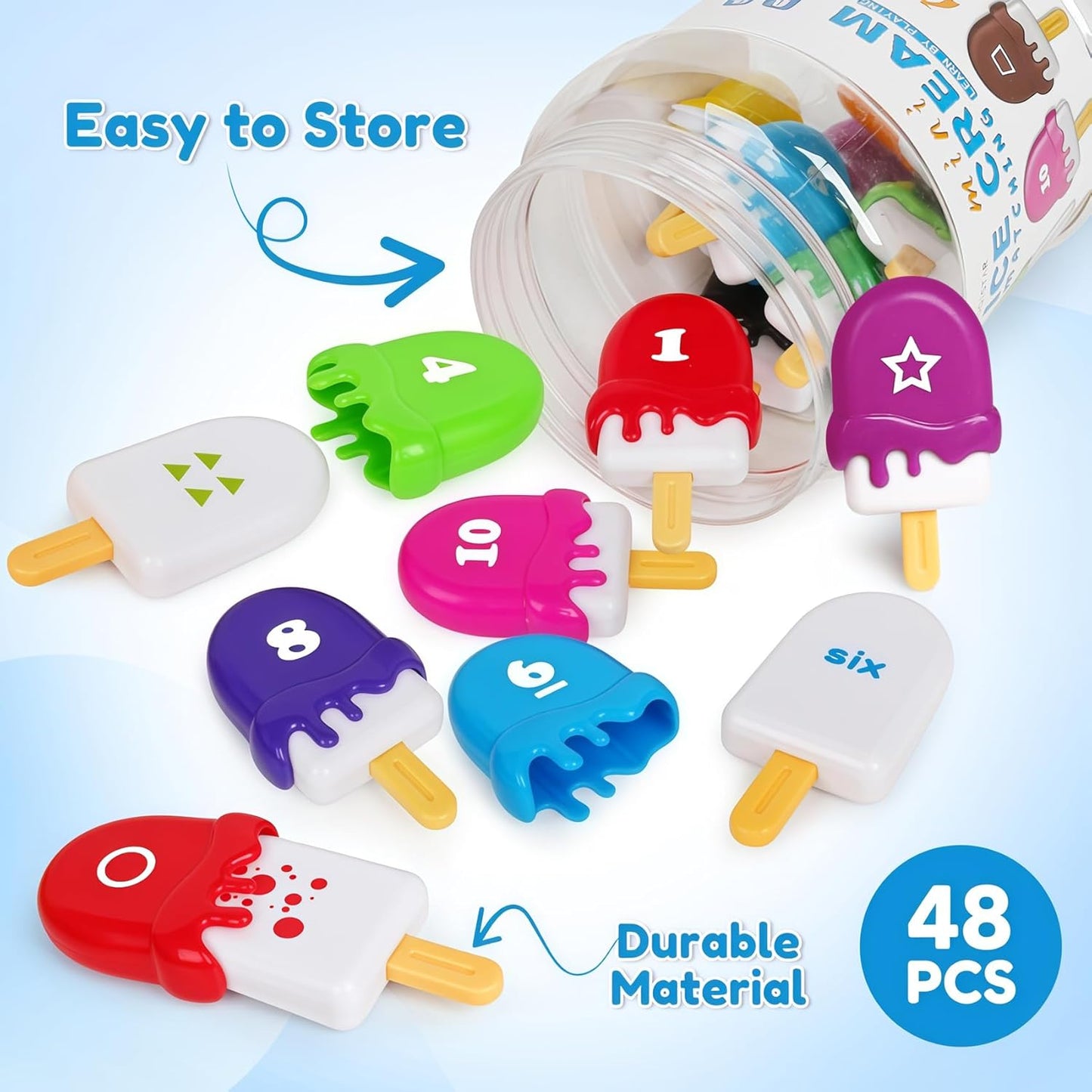 USATDD Matching Eggs for Toddlers Montessori Geometric Eggs Color & Shape Recognition Toy, Fine Motor Skills Shape Sorter Puzzle, Easter Eggs Toys Gifts for Kids, Easter Basket Stuffers