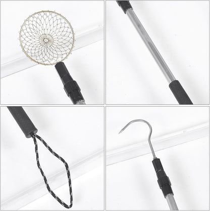 Abaodam Beach Sand Sifter and Shell Scooper with Aluminum Telescopic Rod and Shovel for Outdoor Shell Collecting Rock Hunting and Sand Filtering Tool