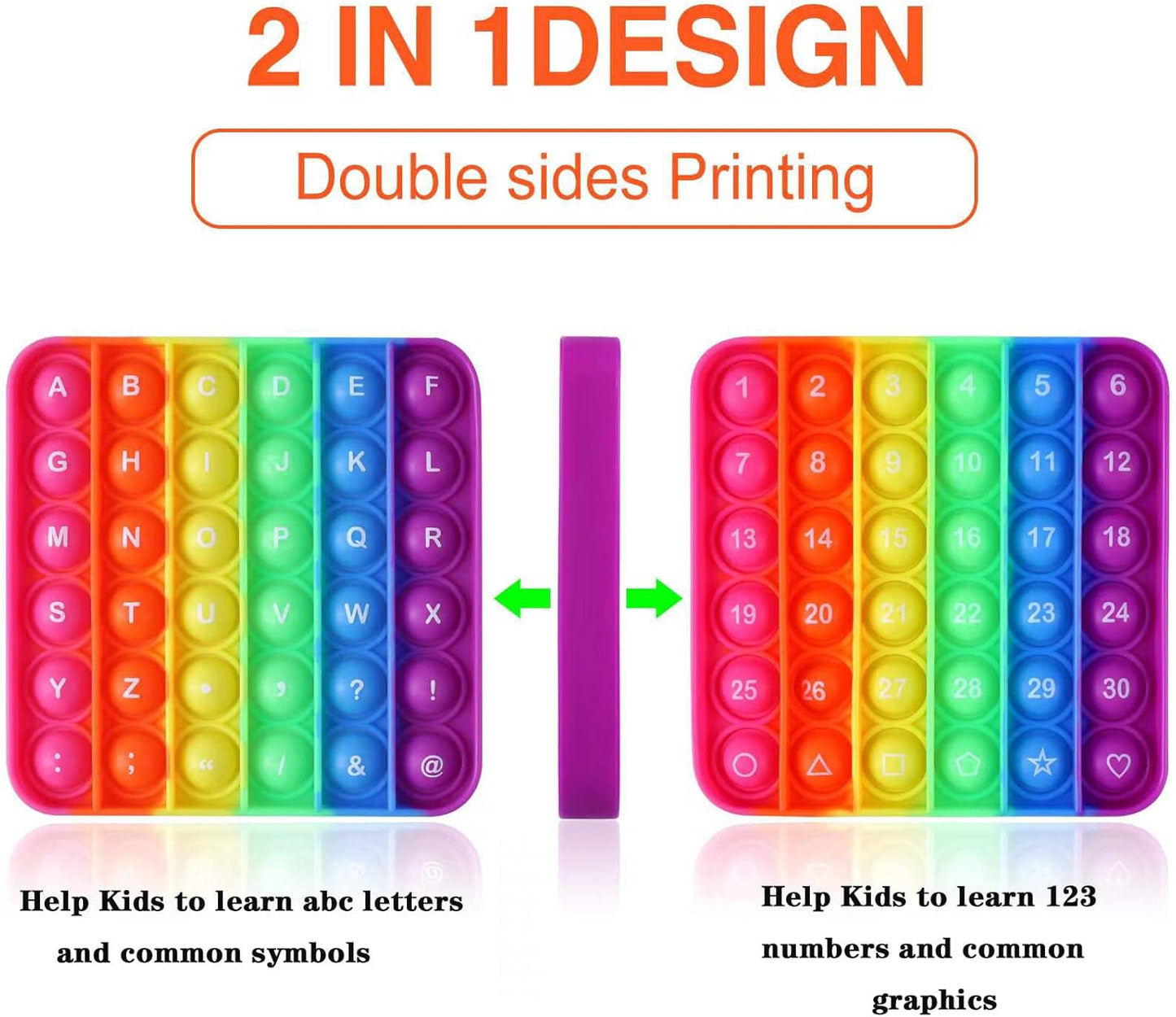 Multiplication Game Table Digital Multiplication Board Game, Addition and Multiplication in One, Rainbow Dimple Fingertip Toy, Create Stress-Relieving Math Manipulation (1 Piece)