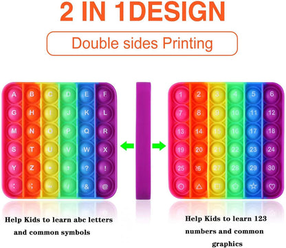 Multiplication Game Table Digital Multiplication Board Game, Addition and Multiplication in One, Rainbow Dimple Fingertip Toy, Create Stress-Relieving Math Manipulation (1 Piece)