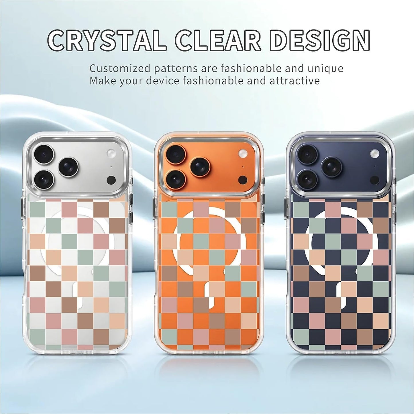 for iPhone 17 Pro Max Case [Compatible with Magsafe],Girls Women Clear Magnetic Case Silicone Shockproof Protective Cover with Pattern Colorful Motivational Letters