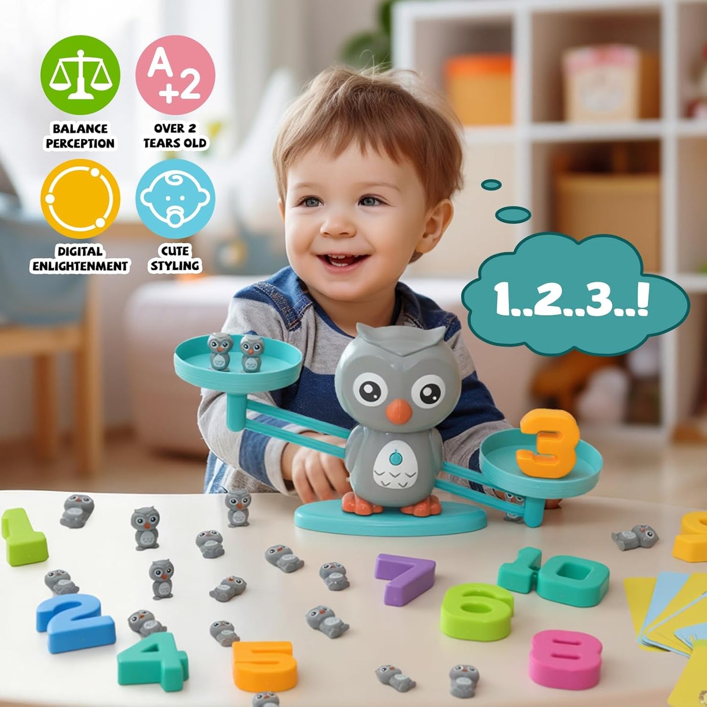 Snugzy Frog Balance Counting Toys, Number Counting Scale Games for Kids Cool Math Learning Games for Boys and Girls Preschool Kindergarten Learning STEM Montessori Educational Toys for 3+ (93 PCS)
