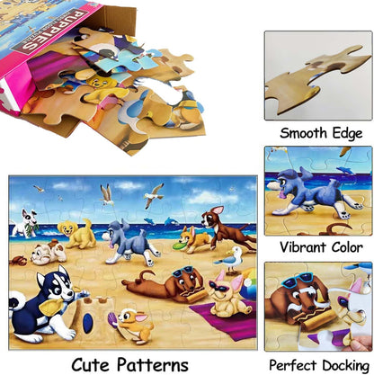 Jumbo Floor Puzzle for Kids, Large Jigsaw Puzzles 35 Piece for Kids Ages 3-5,Preschool Learning & Education Toys, Gifts for 4-8 Year Old Boys and Girls (Grassland Animal)