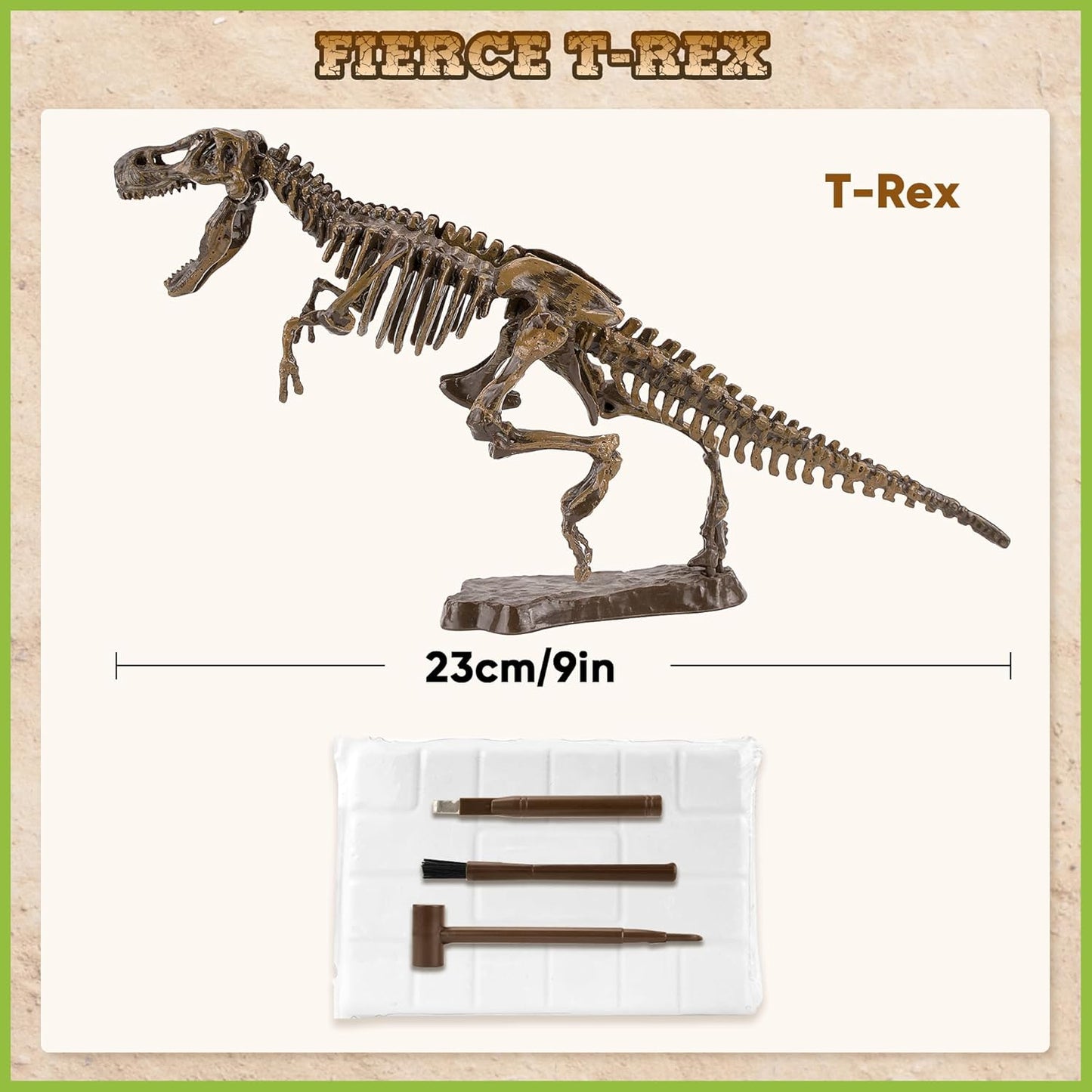 VIBIRIT Dig Up Dinosaurs Skeleton Set,Dinosaur Digging Fossil Kit Model Toys,Excavation Kits for kids5-12year,Educational Realistic Toys for Kids,Boys,Girls