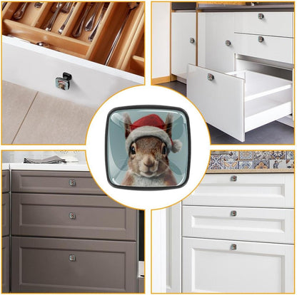 4 Pack Cabinet Knobs Drawer Pulls, 30mm Round ABS Glass Drawer Hardware Growing Butterfly Cabinet Handles with Screws for Dressers Kitchens Cupboard