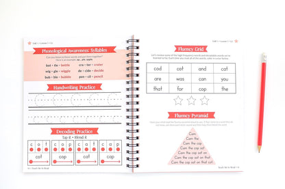 Teach Me to Read: A Parent Guided Student Workbook for Kids to Learn to Read Using Phonics, Decodables and the Science of Reading (Video Tutorials Included)