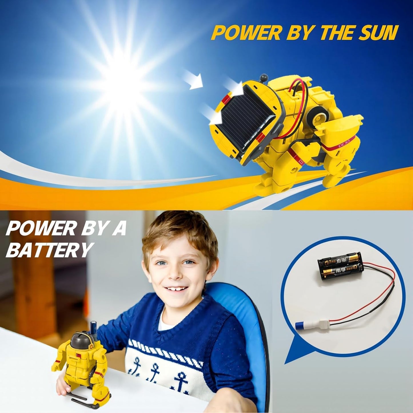 6-in-1 Solar Robot Building Kit for Boys Aged 8-13, Educational Robotic Toys for Kids, Science Kits STEM Toys Birthday Gifts for 8 9 10 11 12 Years Old Boys Girls Teens