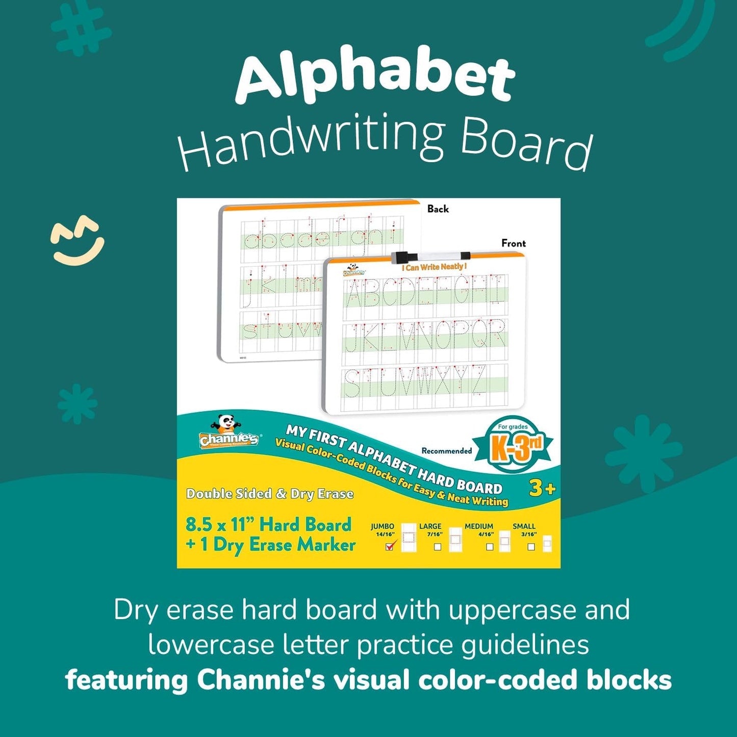 Dry Erase Number & Alphabet Flashcards for Kids Ages 3-5, 10 Numbers & 26 Visual ABC Flash Cards, Homeschool Learning Supplies, Summer School & After School Teaching Supplies for Handwriting Practice