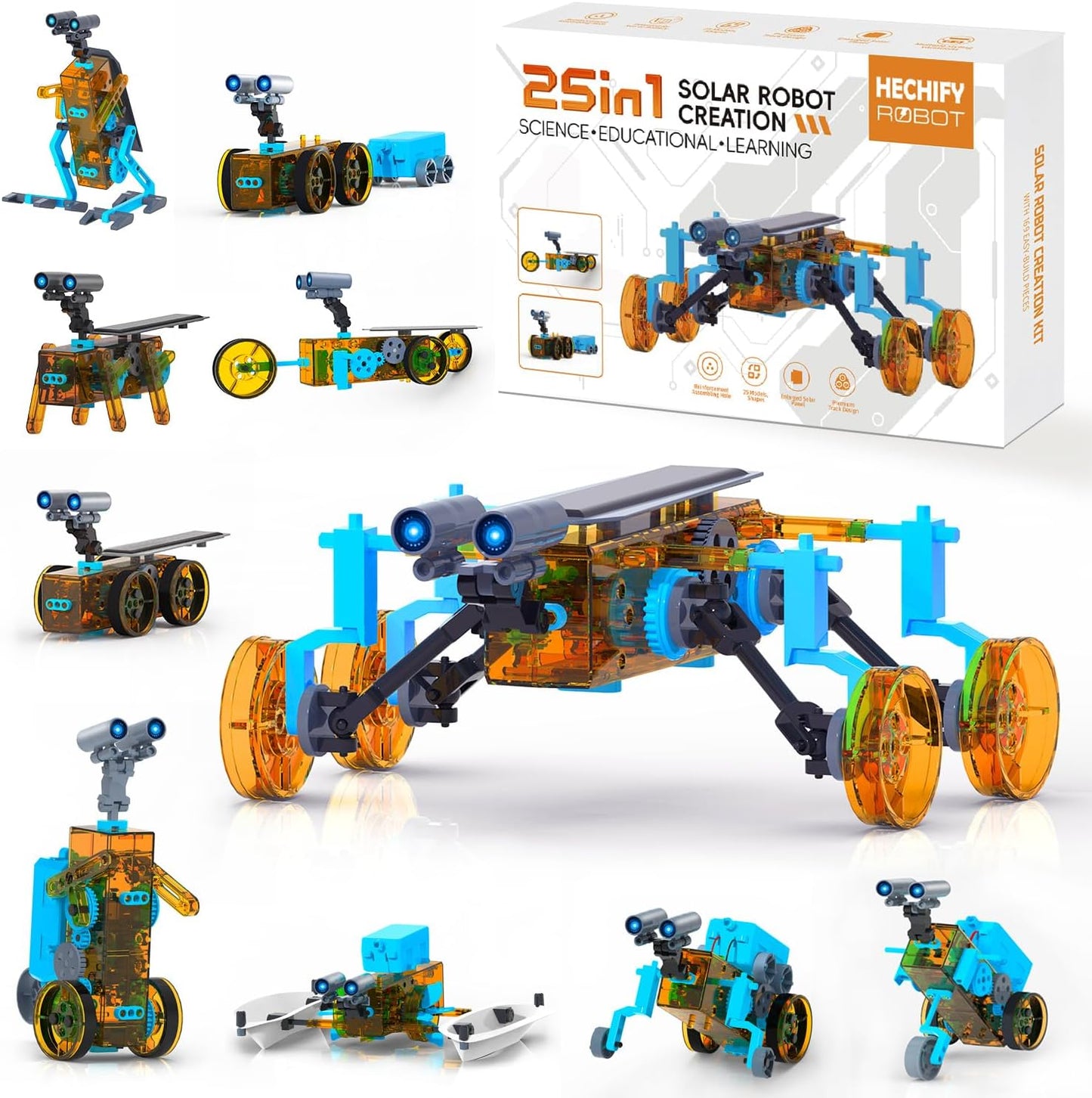STEM 25-in-1 Education DIY Solar Power Toys for Boys Age 8-12, Science Kits Robots Toys for Ages 8-13, Building Toys Robotics Experiment Set Birthday Gifts for Kids 8 9 10 11 12 13 14+ Years Old