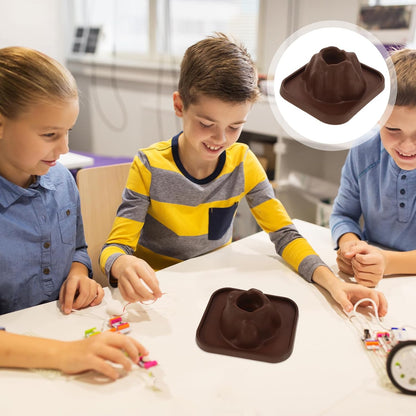 Alipis Volcanic Eruption Model Scientific Experiment Kit for Kids DIY Volcano Toy with Anti-Spill Design Educational Stem Science Learning Tool 5.90X4.72X2.55In