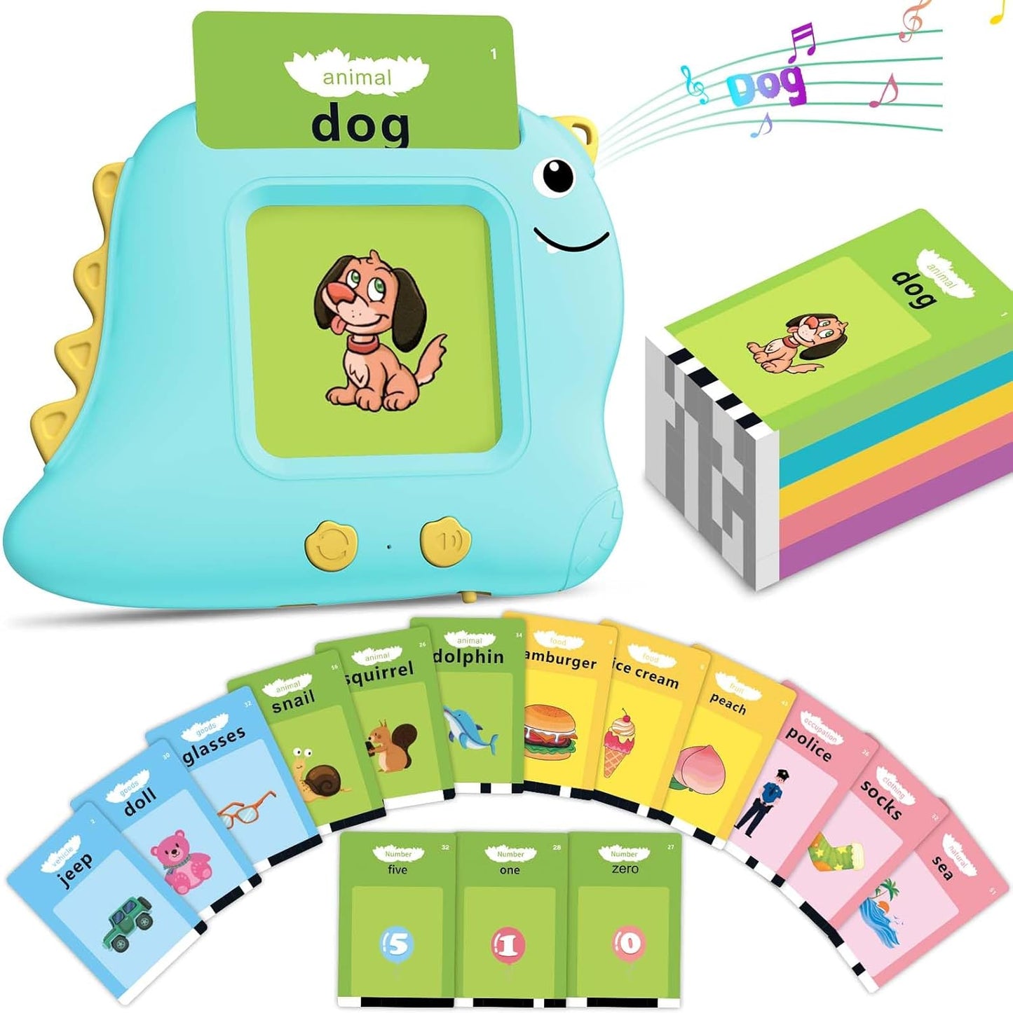Alotwan Toddler Toys Talking Flash Cards with 510 Sight Words, Montessori Learning Toys for Toddler 1-3 2-4, Autism Sensory Speech Therapy for Boys Girls 2 3 4 5 6 Year Old Kids Gifts