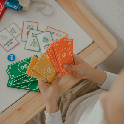 Good Ground Pretend Play Kids Felt Money Educational Montessori Toy Dollars Bills Coins Wallet Childrens Counting Set Toddlers STEM Gift Rainbow