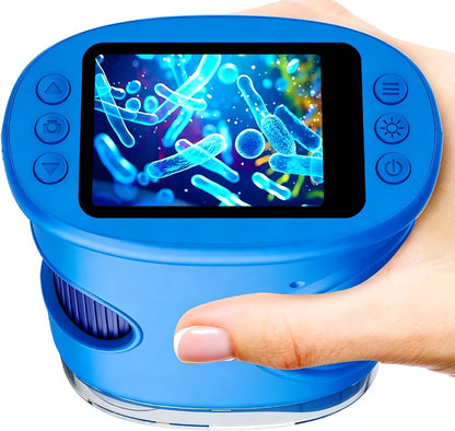 1000X Digital Handheld Microscope for Kids with 2.0" IPS Screen, Outdoor Toys Portable STEM Science Lab Gifts, Rechargeable Pocket Microscope Educational Toy for Boys & Girls Age 4-6 8-12, Orange