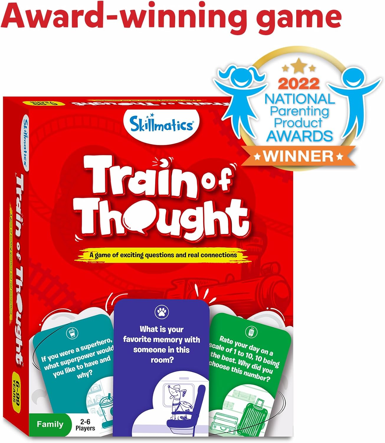 Skillmatics Card Game - Train of Thought, Fun for Family Game Night, Educational Toys, Travel Games for Kids, Teens and Adults, Gifts for Boys and Girls Ages 6, 7, 8, 9 and Up