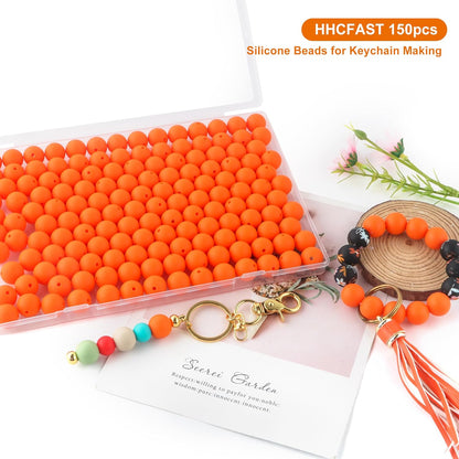 65Pcs 19mm Silicone Beads for Keychain Making Bracelet Necklace, Bulk Round Silicone Beads for Pens（Christmas Green） - Colors A