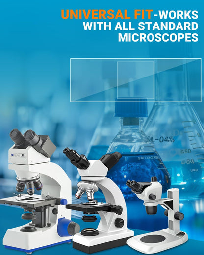 Microscope Slides and Covers Kit – 100 Blank Pre-Cleaned Glass Slides for Microscope, 200 Cover Slips, for Teachers, Students, Families, and Science Enthusiasts