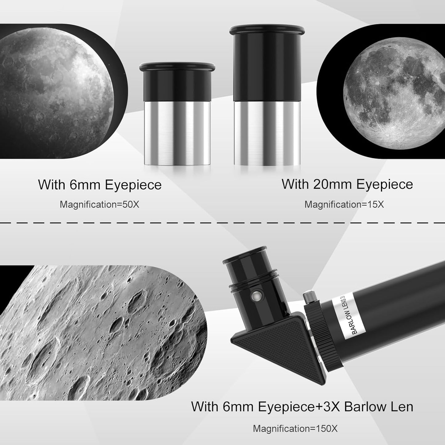 Telescope for Adults & Kids, 70mm Aperture Astronomical Refractor Telescopes for Astronomy Beginners (15X-150X), 300mm Portable Telescope with an Phone Adapter & A Wireless Remote