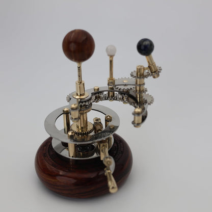 Solar System Model | Educational & Decorative Astronomy Orrery | Premium Brass Mechanical Planetarium (8" Earth & Moon)