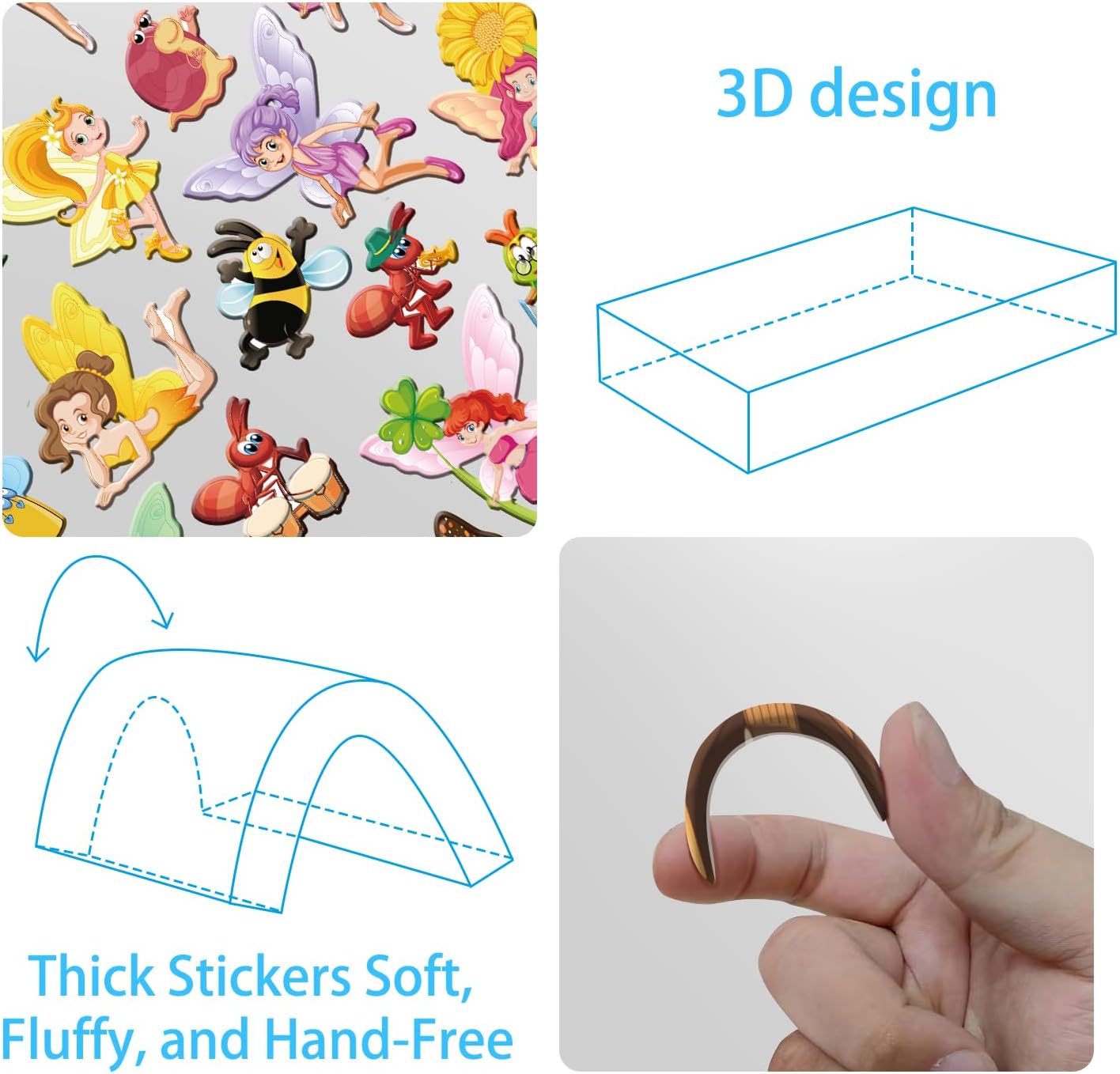 Kalysky 12 Set Reusable Sticker Books for Toddlers 2-4 1-3, Kids 3D Puffy Sticker Activity Books, Birthday Party Favors Goodie Bags Stuffer