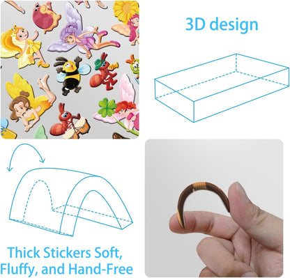 Kalysky 12 Set Reusable Sticker Books for Toddlers 2-4 1-3, Kids 3D Puffy Sticker Activity Books, Birthday Party Favors Goodie Bags Stuffer