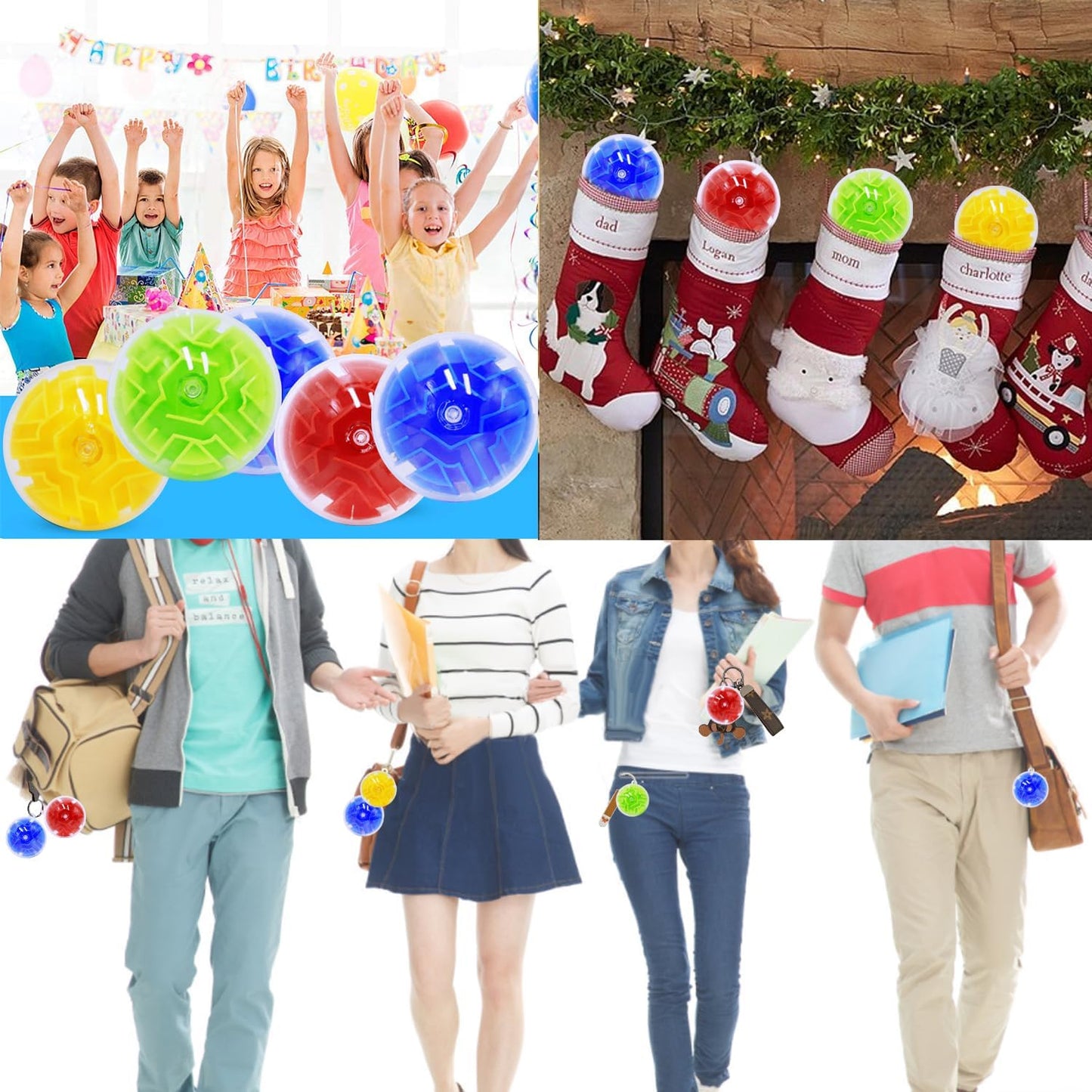 100 Pcs Puzzle Maze Ball Mini 3D Gravity Cube Puzzle Ball Toy for Kids Ages 3 6 7 8-10, Educational Challenges Magic Brain Teasers Games for Boys Girls Birthday Gifts Classroom Prize
