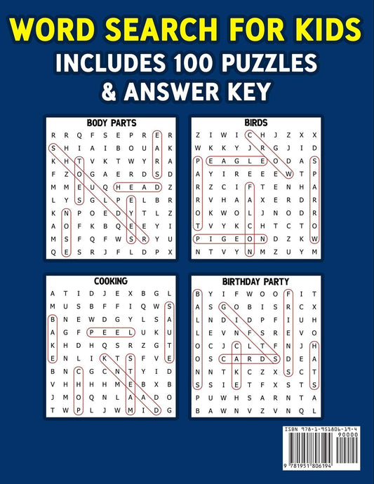 Word Search for Kids Ages 8-10: Practice Spelling, Learn Vocabulary, and Improve Reading Skills With 100 Puzzles
