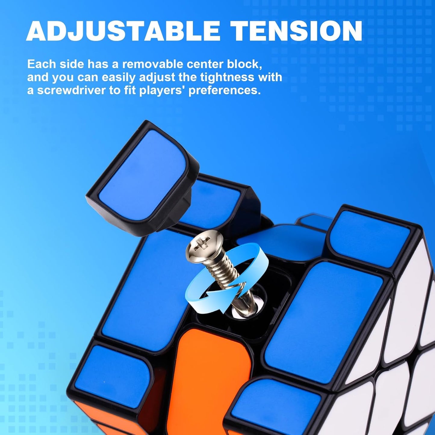 AuntyFey 5 Pack Magic Speed Cube Set - 2x2, 3x3, 4x4, Triangle Megaminx Speed Cubes for Kids & Adults