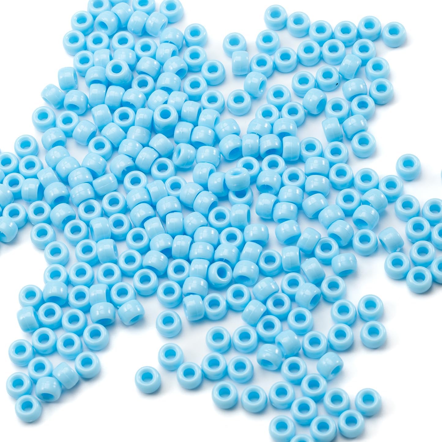 Gxueshan 1000 Pcs Acrylic Black Pony Beads 6x9mm Large Hole Pen Hair Kandi Beads Bulk for Friendship Bracelet Necklace Jewelry Making Earring Braiding Kit