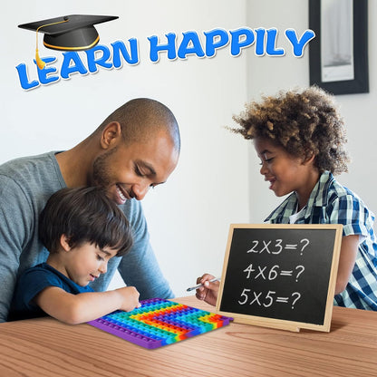 Multiplication Game Table 12 X 12 Math Flash Cards 3rd Grade Fingertip Fidget POP Toy Board Create a Variety of Multiplication additions for Teachers