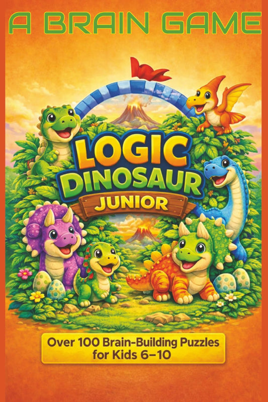 Logic Dinosaur Junior: A Brain Game Puzzle Adventure for Kids Ages 6 to 10.