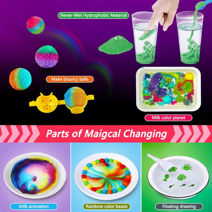 200+ Science Experiments Kit for Kids, Science Project Lab Volcano Toys Birthday Gifts for Boys & Girls, Chemistry Set, Gemstone S.T.E.M Educational Learning Activities