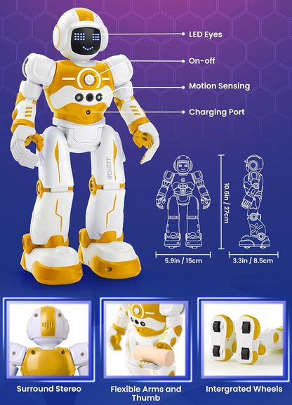 Robot Toys for Kids,Programmable Remote Control Smart Walking Dancing Robot Toy with Gesture & Sensing for Age 4 5 6 7 8 9 10 Year Old Boys for Birthday Present