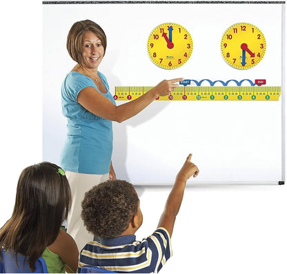 Learning Resources Magnetic Elapsed Time Set, Telling Time, Clock for Kids, Classroom Supplies, Set of 2
