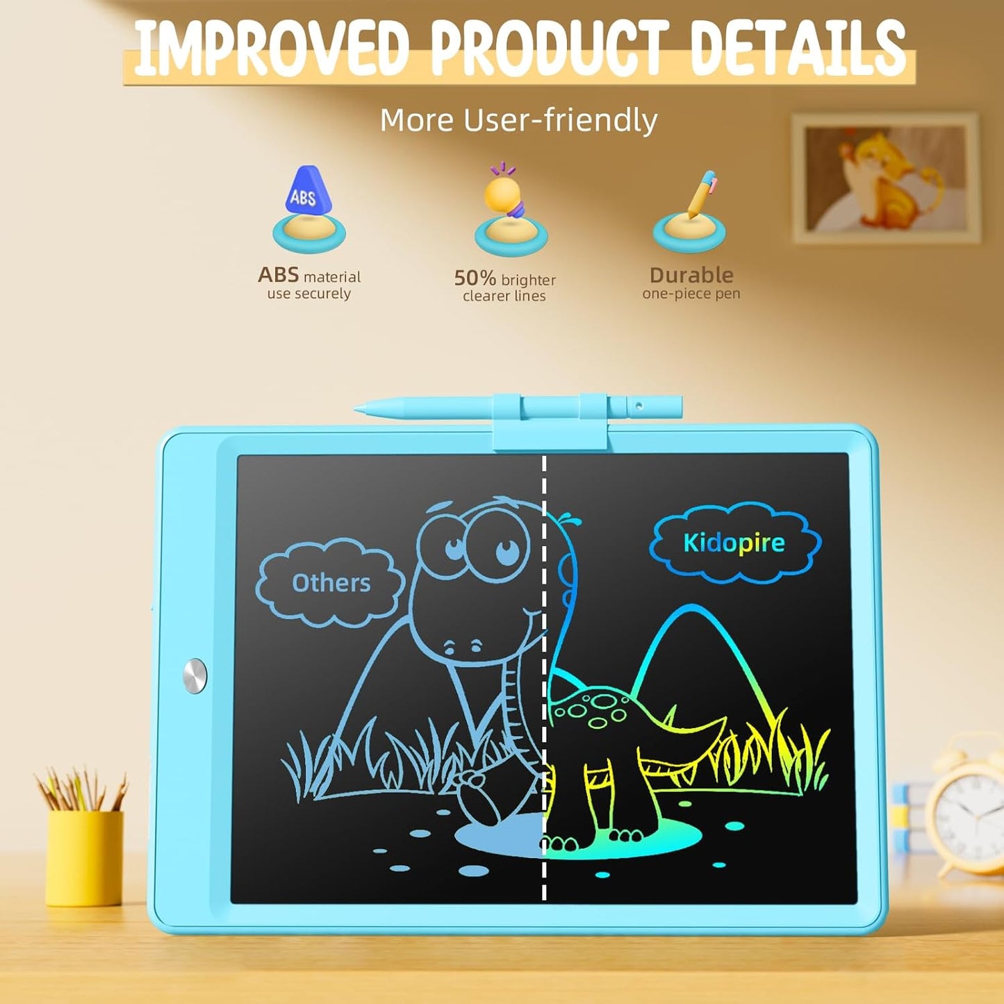 Kidopire LCD Writing Tablet, 2Pack Reusable Drawing Pad for Kids, Colorful Doodle Board Kid Drawing Tablet, Educational Toddler Girl Toys, Birthday Gift Ideas for 3 4 5 6 7 8 Year Old Kids
