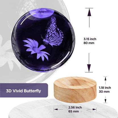 3D Solar System Crystal Ball Night Light with 16 Color LED Wooden Base, Upgraded 3.15 Inch Galaxy Planets Glass Ball Lamps with Remote for Birthday Christmas, Astronomy Space Gifts for Boys Girls