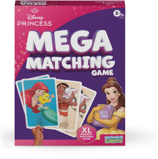 Disney Princess Giant Matching Game - Summer Toys, Game Night, Travel Games, Memory, Learning Game, Jumbo Playing Cards, Card Game for Kids and Adults, Ages 3+