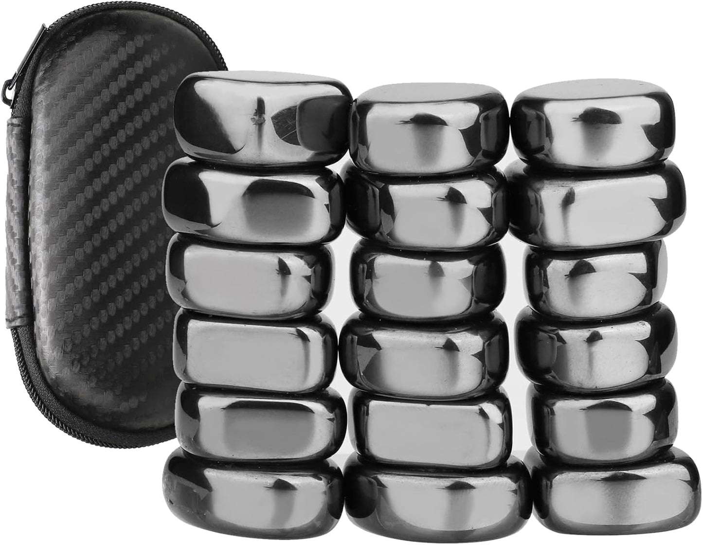 Fidget Magnet Ferrite Slime Putty Science Kit Large Fidget Toy 18 PCS Hematite Magnetic Stones for Adults, Ferrite Putty Stress Relief Neat Magnets for Office Home Refrigerator
