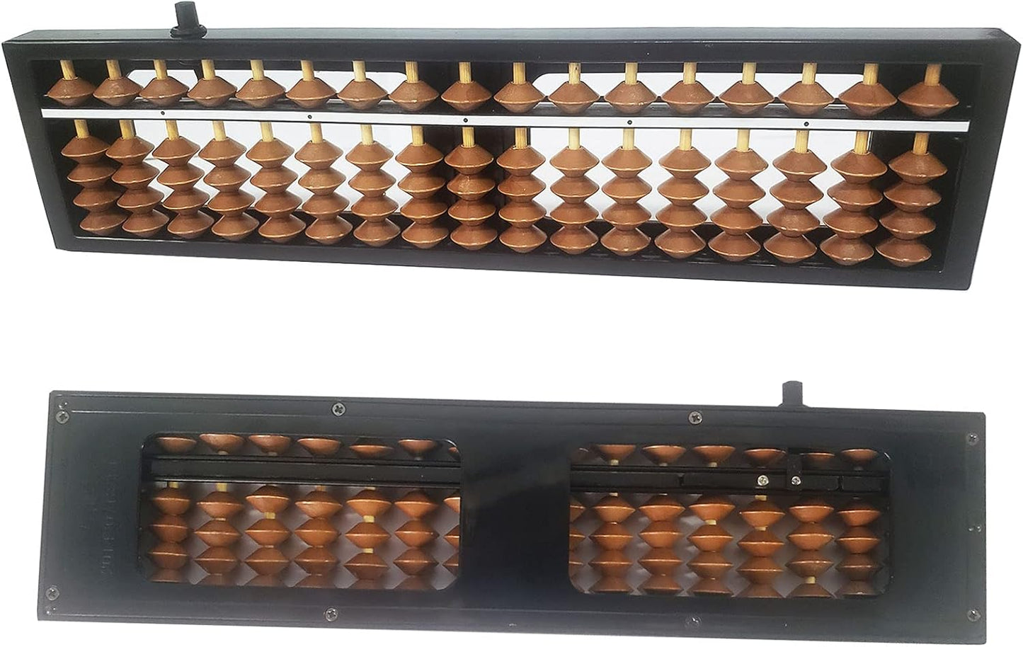 Digit Standard Abacus Soroban Professional 17 Column (10.2 inch) Math Abacus, Math Calculating Tool with Reset Button for Adults Kids (Brown)