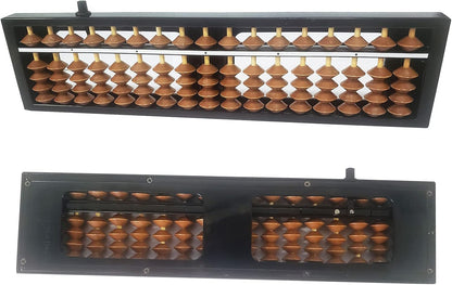 Digit Standard Abacus Soroban Professional 17 Column (10.2 inch) Math Abacus, Math Calculating Tool with Reset Button for Adults Kids (Brown)