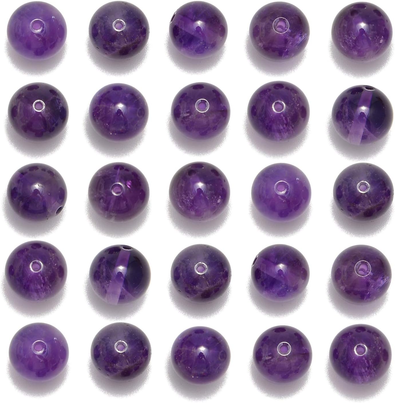NCB 100pcs Original Natural Stone Beads Gemstone Round Loose Beads 6mm 8mm 10mm (Blue Aventurine, 6mm 100Beads) - Colors B