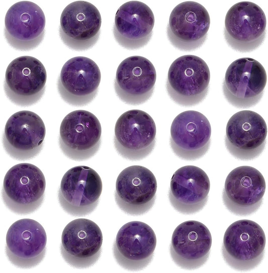 NCB 100pcs Original Natural Stone Beads Gemstone Round Loose Beads 6mm 8mm 10mm (Blue Aventurine, 6mm 100Beads) - Colors B