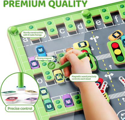 zhiwuzhu Magnetic Alphabet Maze,Montessori Toys,Alphabet Puzzle Toddler Toys for Ages 2-4,Sensory Toys Fine Motor Skills,Birthday Gifts for Kids