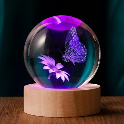 3D Solar System 60mm Crystal Ball Astronomy Universe Gifts 3D Solar System Planets Model Science Space Themed Physics Gifts Night Light lamp for Kids Men Him Science Teacher