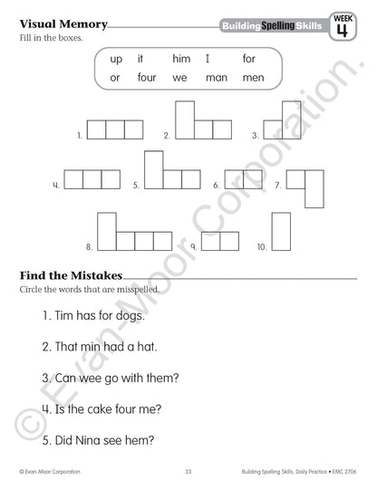Evan-Moor Building Spelling Skills, Grade 2 - Homeschooling & Classroom Resource Workbook, Reproducible Worksheets, Teaching Edition, Spelling Strategies, Reading and Writing Skills