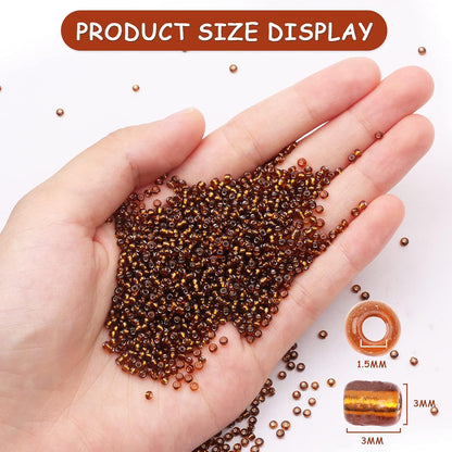 10100 Pcs Size 11/0 Glass Seed Beads, 2 mm Dark Green Small Mini Spacer Loose Pony Beads for Jewelry Making and DIY Crafts - Colors A