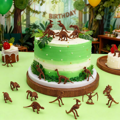 60 PCS Dinosaur Fossil Skeletons, Assorted Dinosaur Skeleton Toys Figures for Science Play Dino Sand Dig Party Favor Decorations