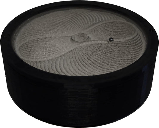 Automatic Zen Garden Desktop Sand Bowl - Kinetic Art, Black