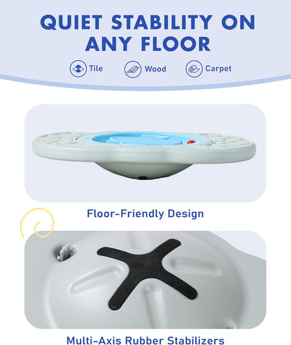 2-in-1 Kids Maze Balance Board, 3 Swappable Labyrinths & 3 Challenge Balls, Non-Slip Rubber Base Wobble Board for Core Training, Skate Prep & ADHD Focus, Ages 3-12