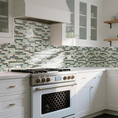 Art3d 10-Sheet Heavy-Duty Peel and Stick Backsplash, Waterproof Wall Tiles Stick on Kitchen Backsplash Living Space, Carrara Grey